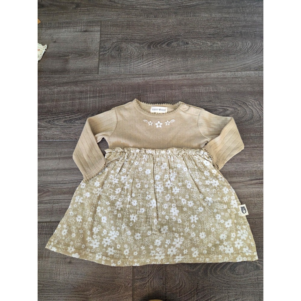 Rabbit bear baby girl bodysuit dress 3-6 mos‎